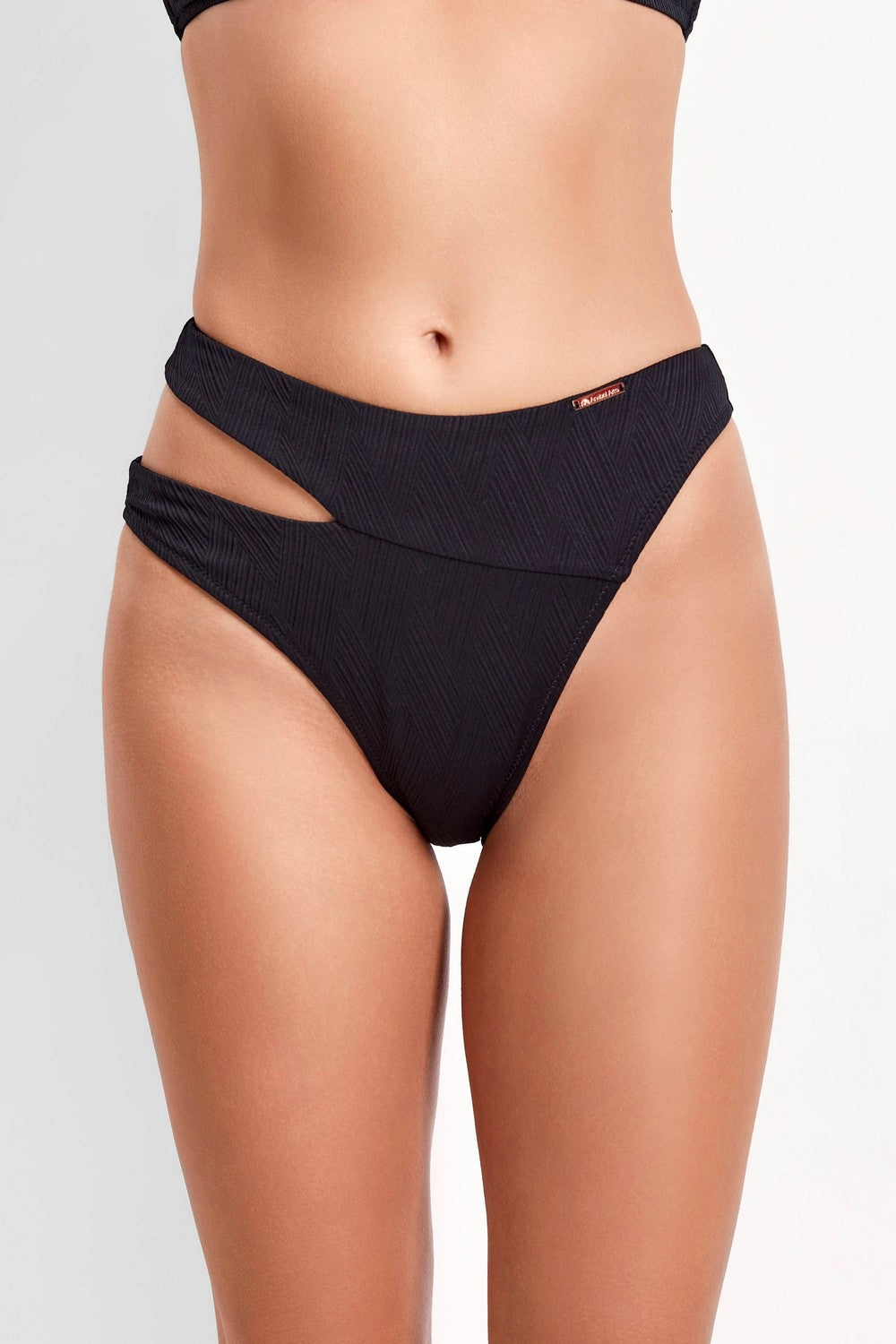 Фактурный купальник на одно плечо 944-048/944-221 black