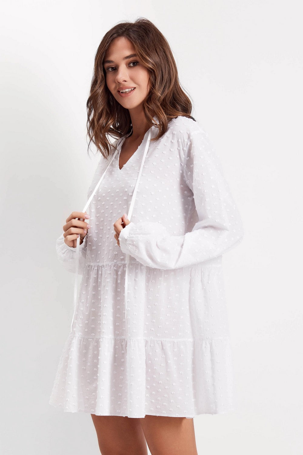 Хлопковая пляжная туника 944-700 white