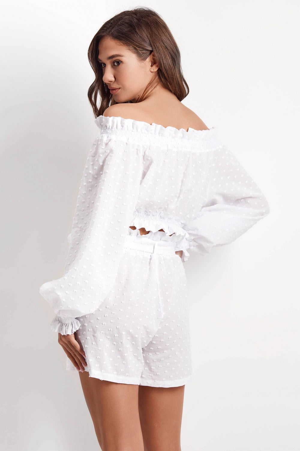 Хлопковый пляжный комплект 944-730 white