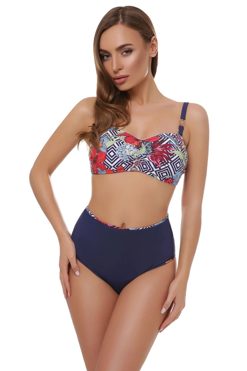 Купальник з широким поясом 980-047/980-237 Cruise blue