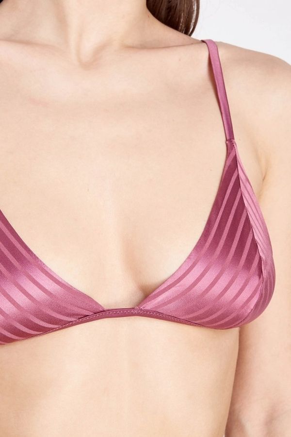 Шелковый бюстгальтер с треугольными чашками S-050 lilac