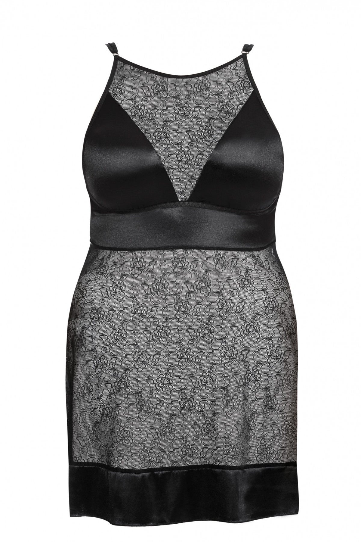 Эротическая сорочка с атласными вставками Elysia