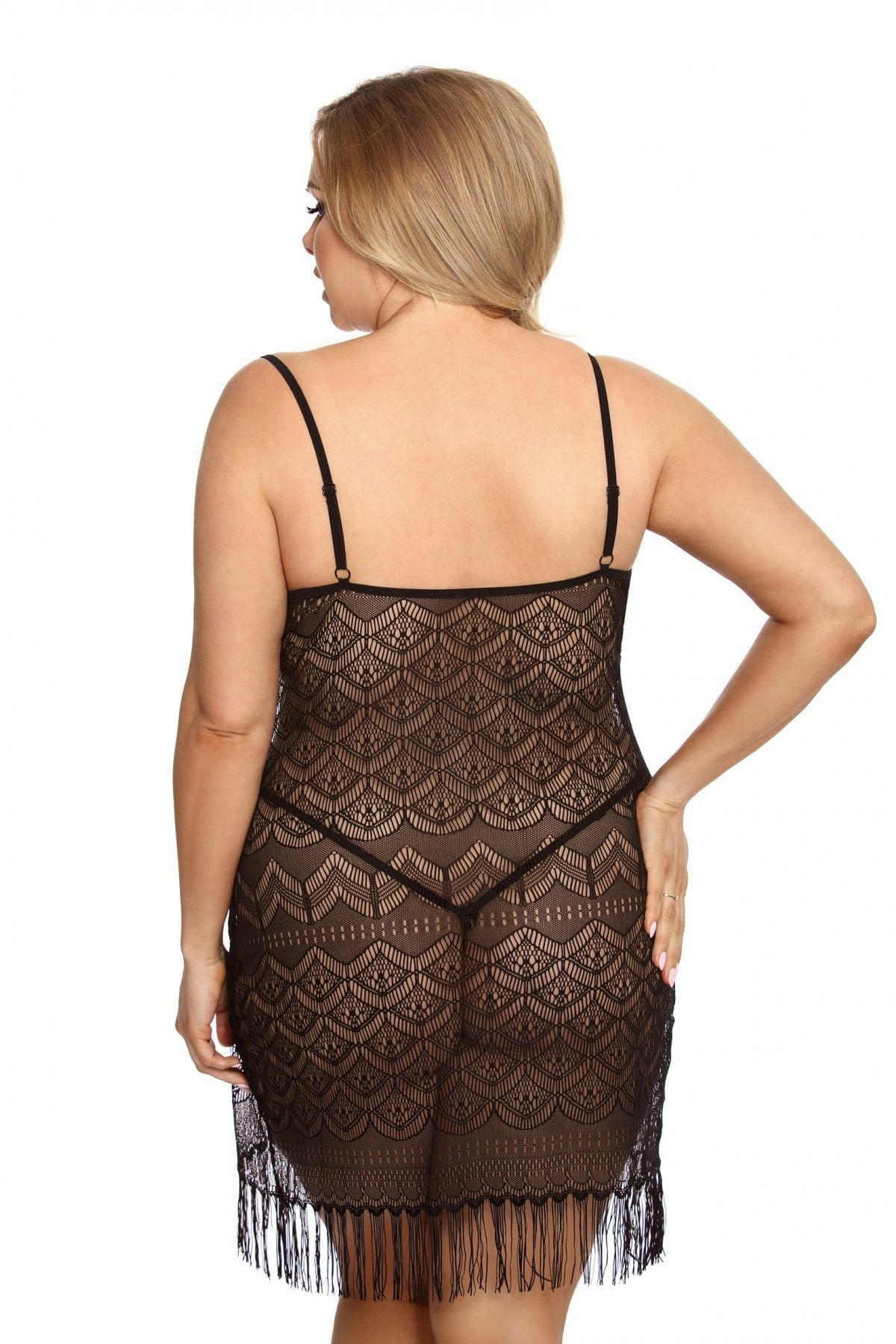 Эротическая сорочка с бахромой Geali