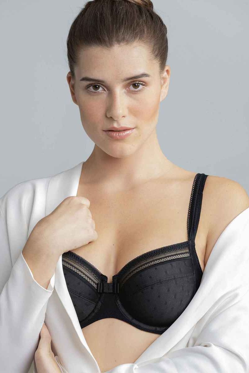 Мягкий бюстгальтер с микросеткой 5201 Emily black