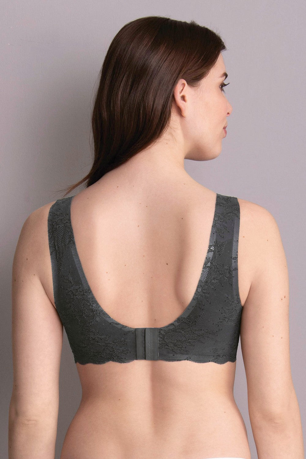 Кружевной топ без косточек 5400 Essentials Lace anthracite