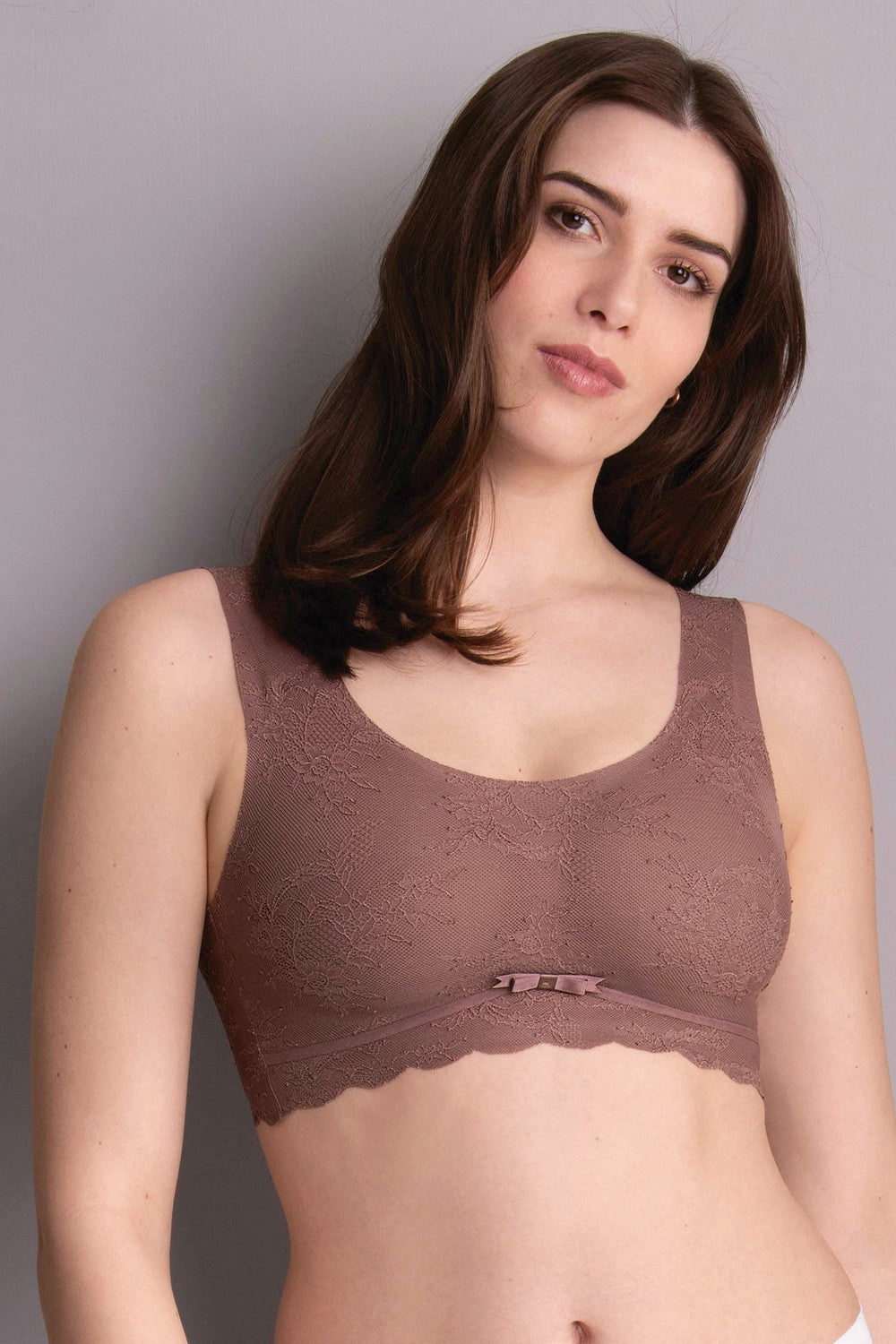 Кружевной топ без косточек 5400 Essentials Lace berry