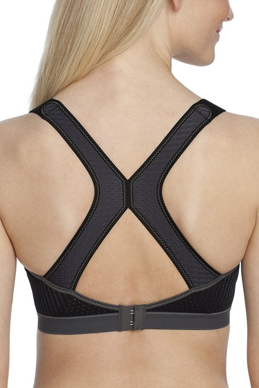 Спортивный бюстгальтер (ур.3) 5537 черный/антрацит