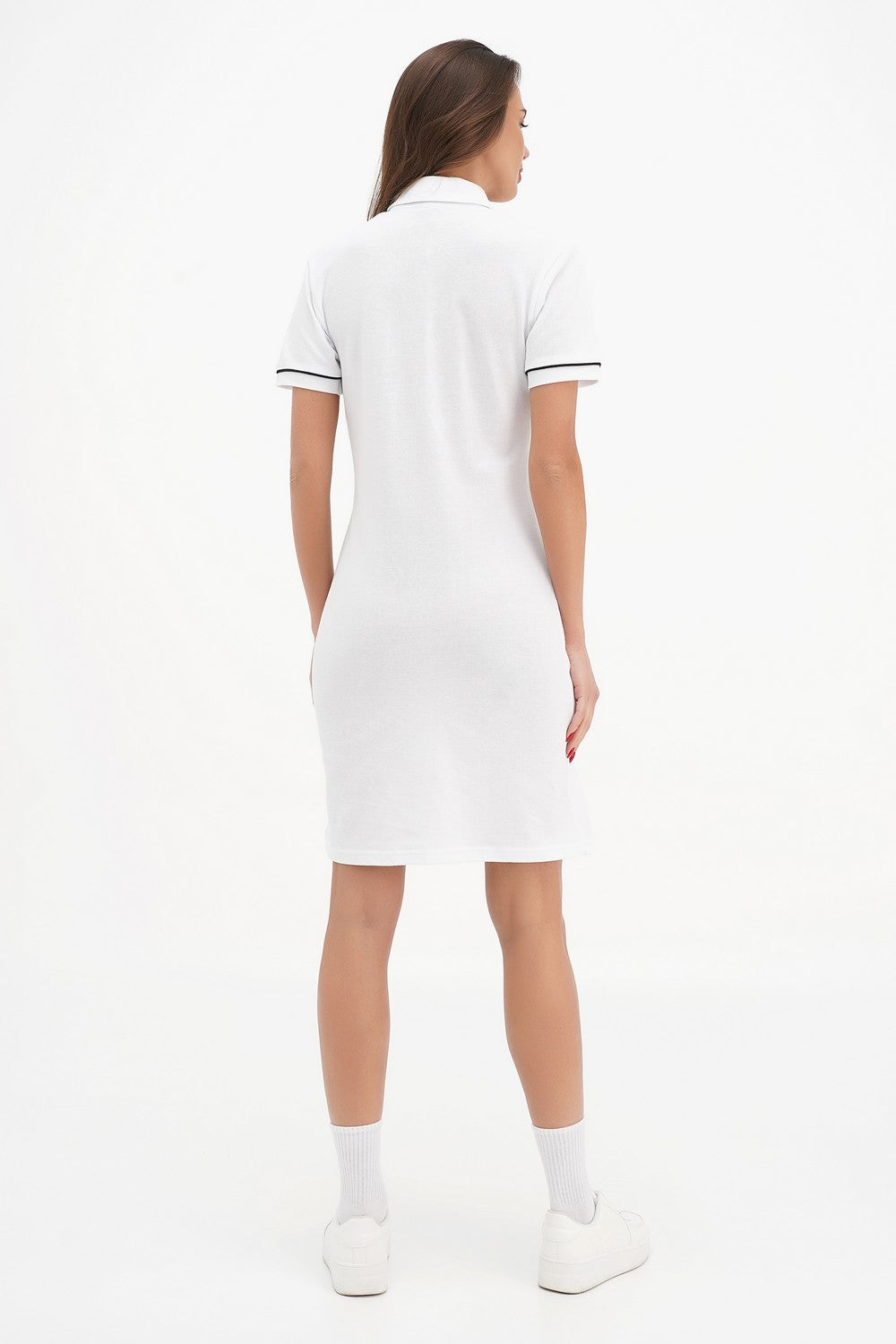 Спортивна сукня-поло AU-2010 white