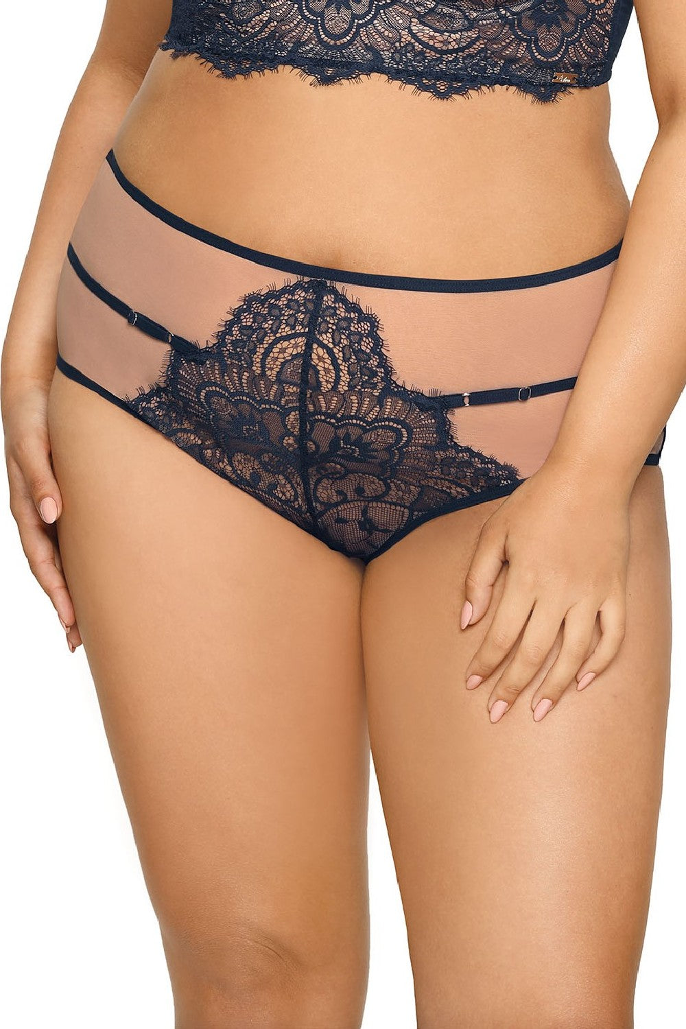 Трусики слип с микросеткой Crystal 1396/2 blue