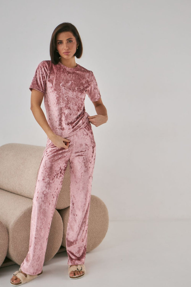 Велюровая пижама с брюками 0292/280 dark rose