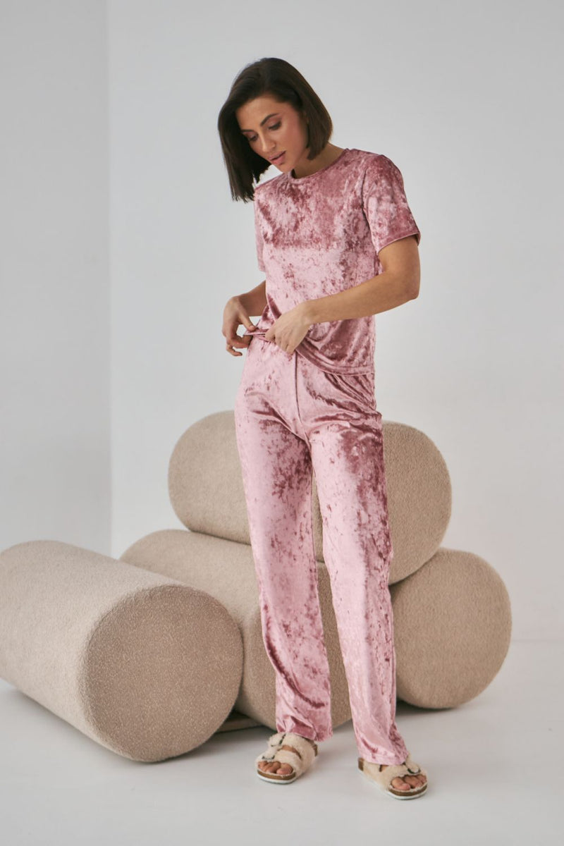 Велюровая пижама с брюками 0292/280 dark rose