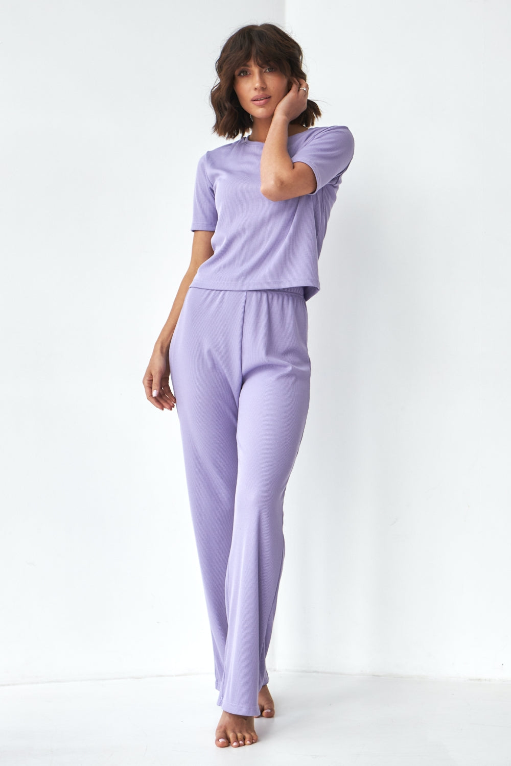 Пижама из вискозы с брюками 0315/280 lilac
