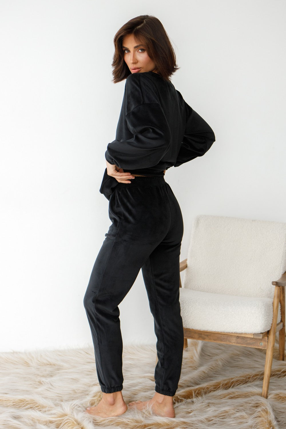 Плюшевый комплект для дома 0332/333 black