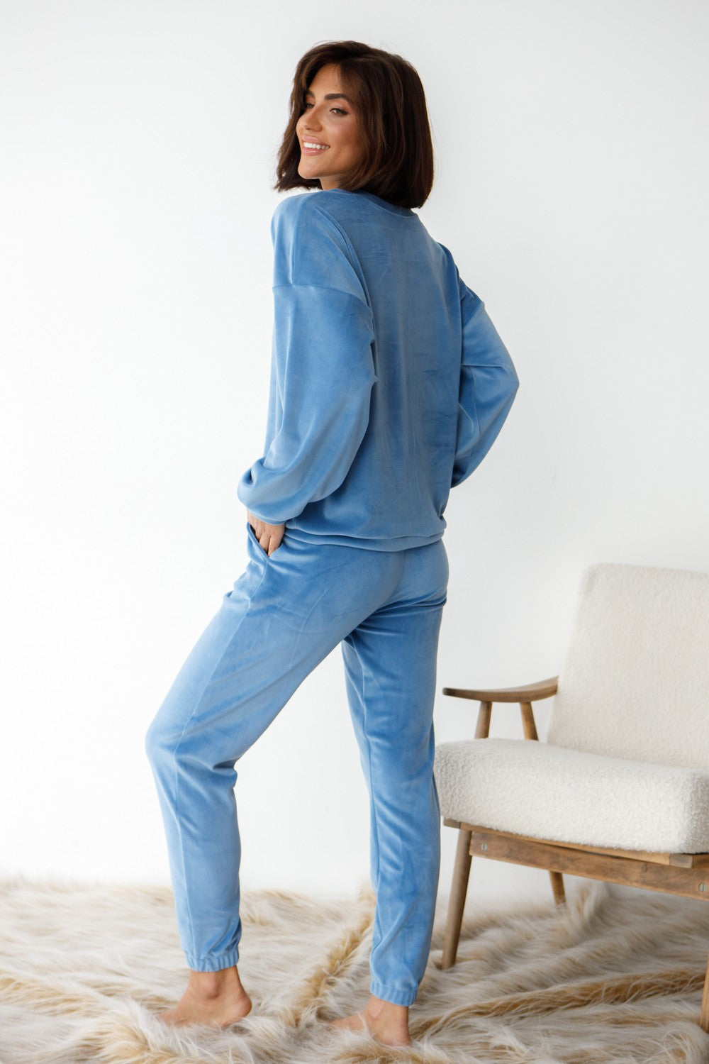 Плюшевый комплект для дома 0332/333 blue