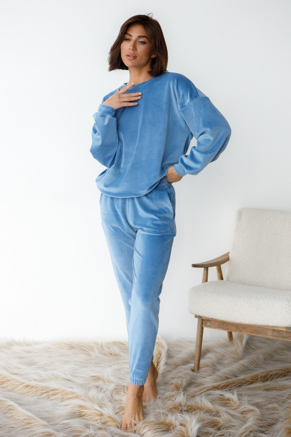 Плюшевый комплект для дома 0332/333 blue