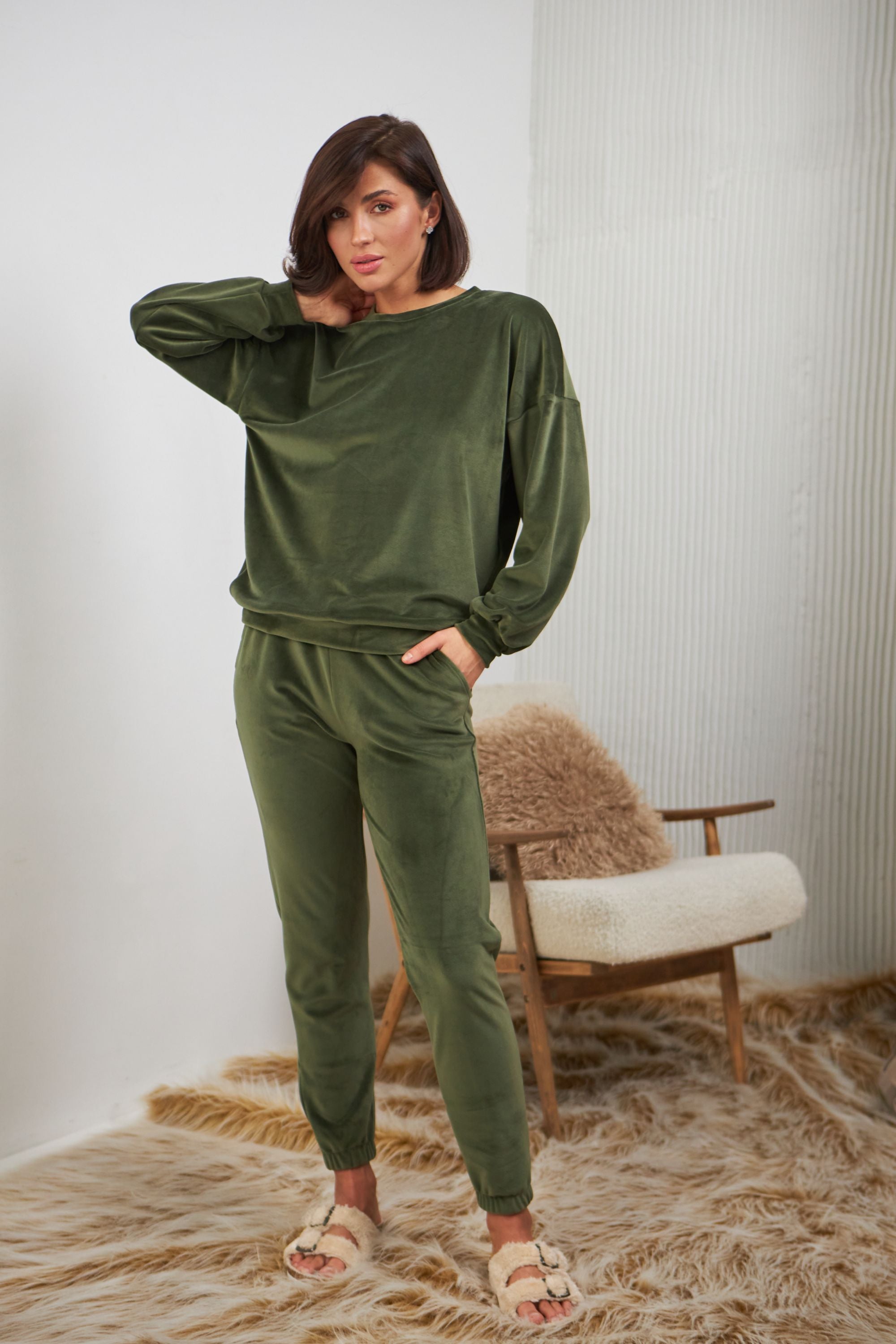 Плюшевый комплект для дома 0332/333 haki