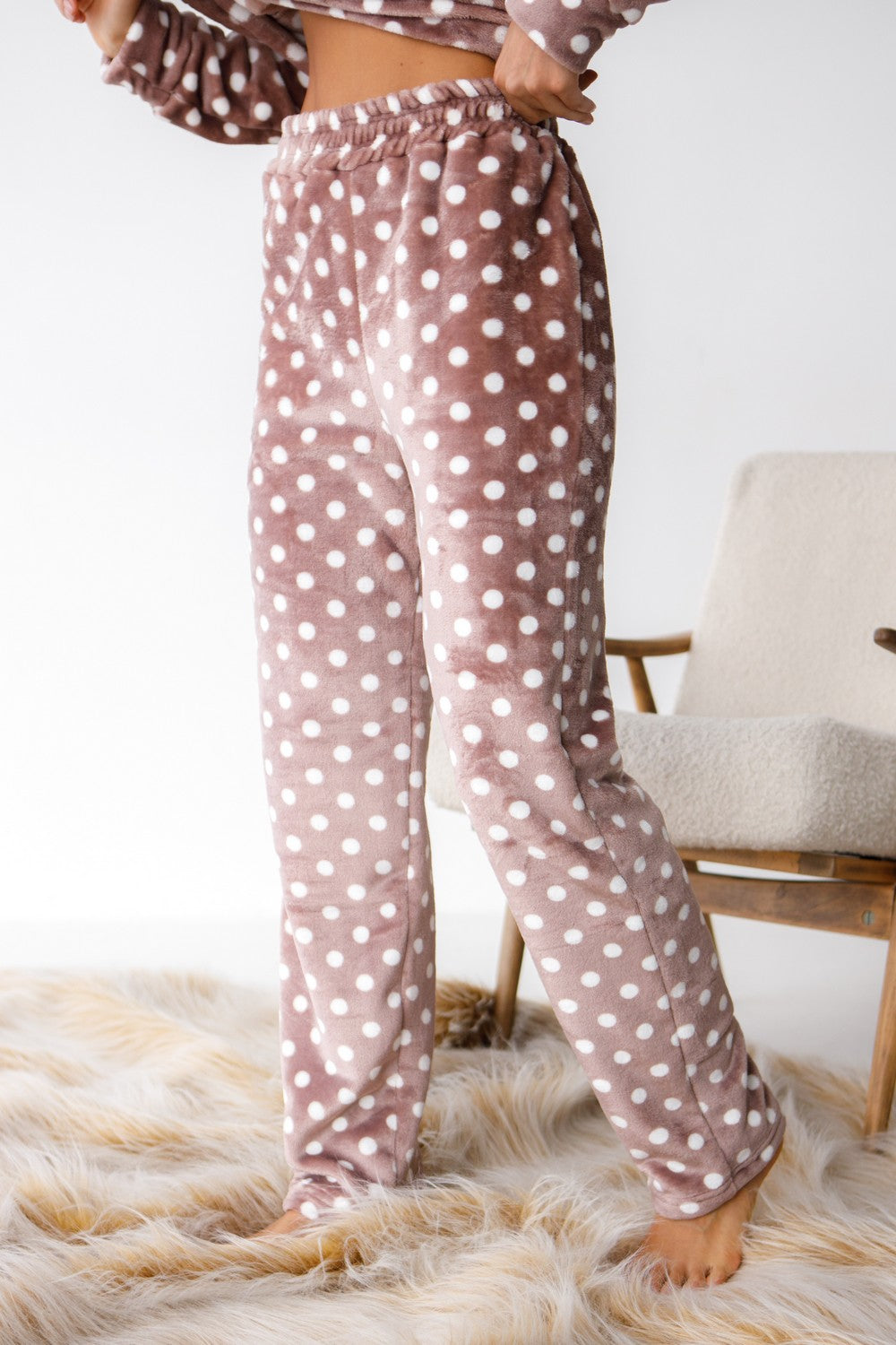 Домашний комплект в горошек 0334/335 cappuccino