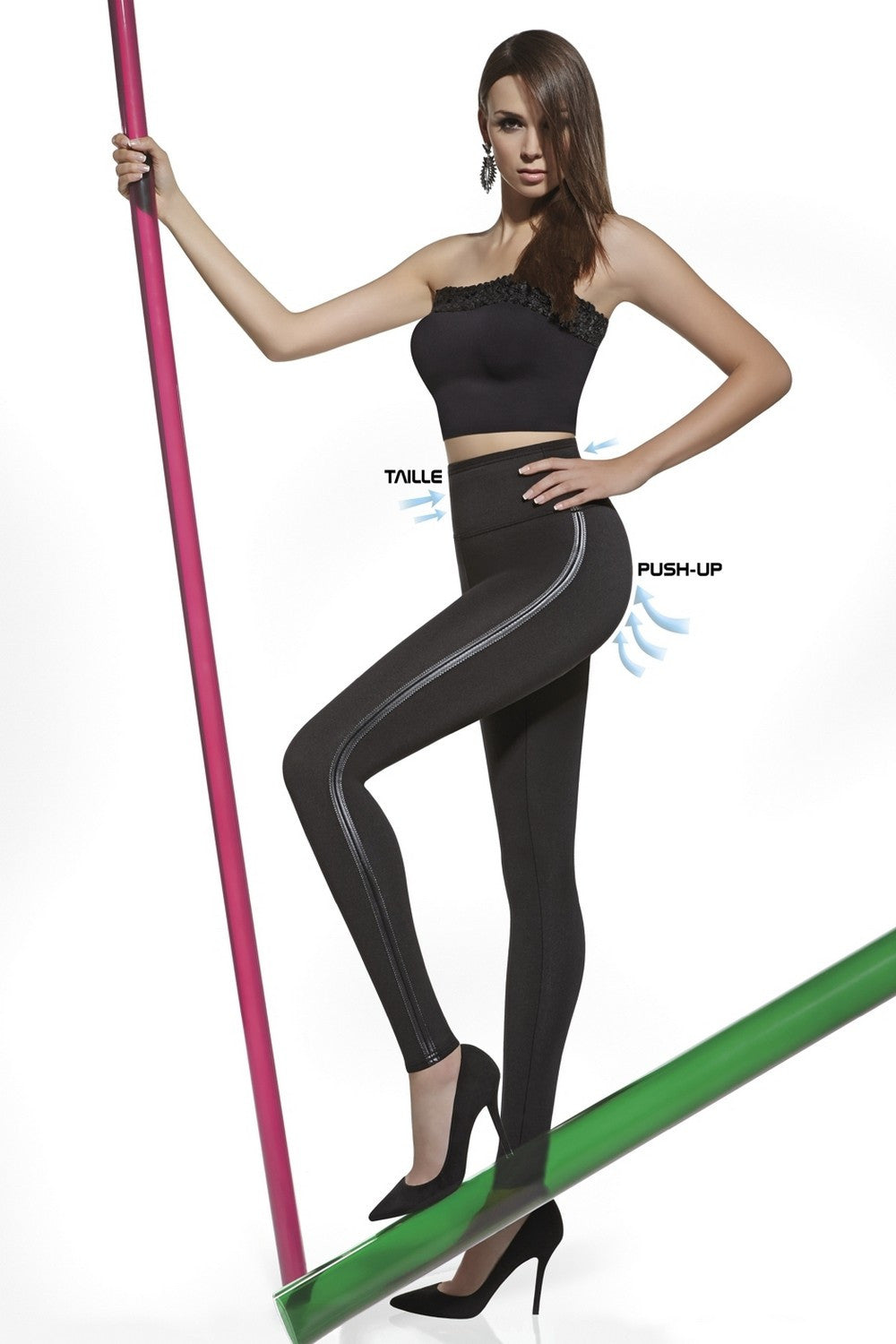 Моделирующие леггинсы с широким поясом Angelica 200d