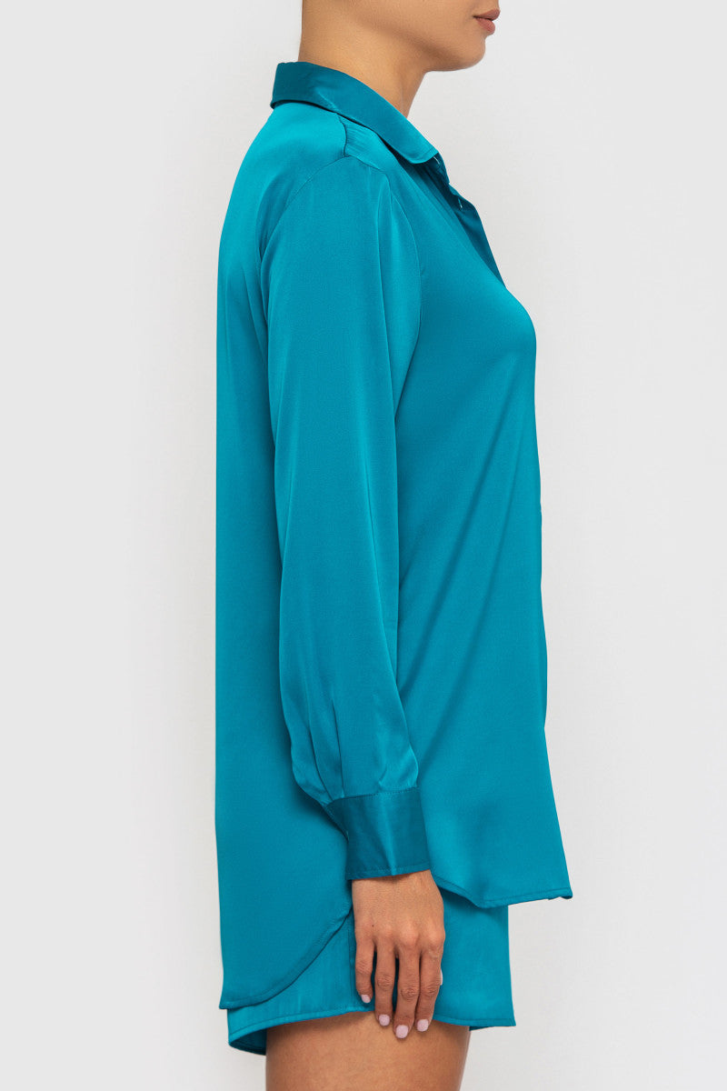 Шовкова блуза 21031-1 azure