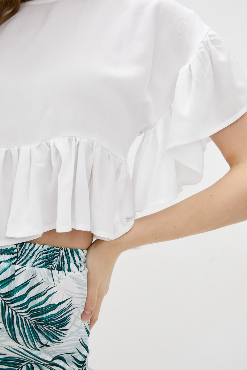 Пижамная блуза из вискозы 301 white