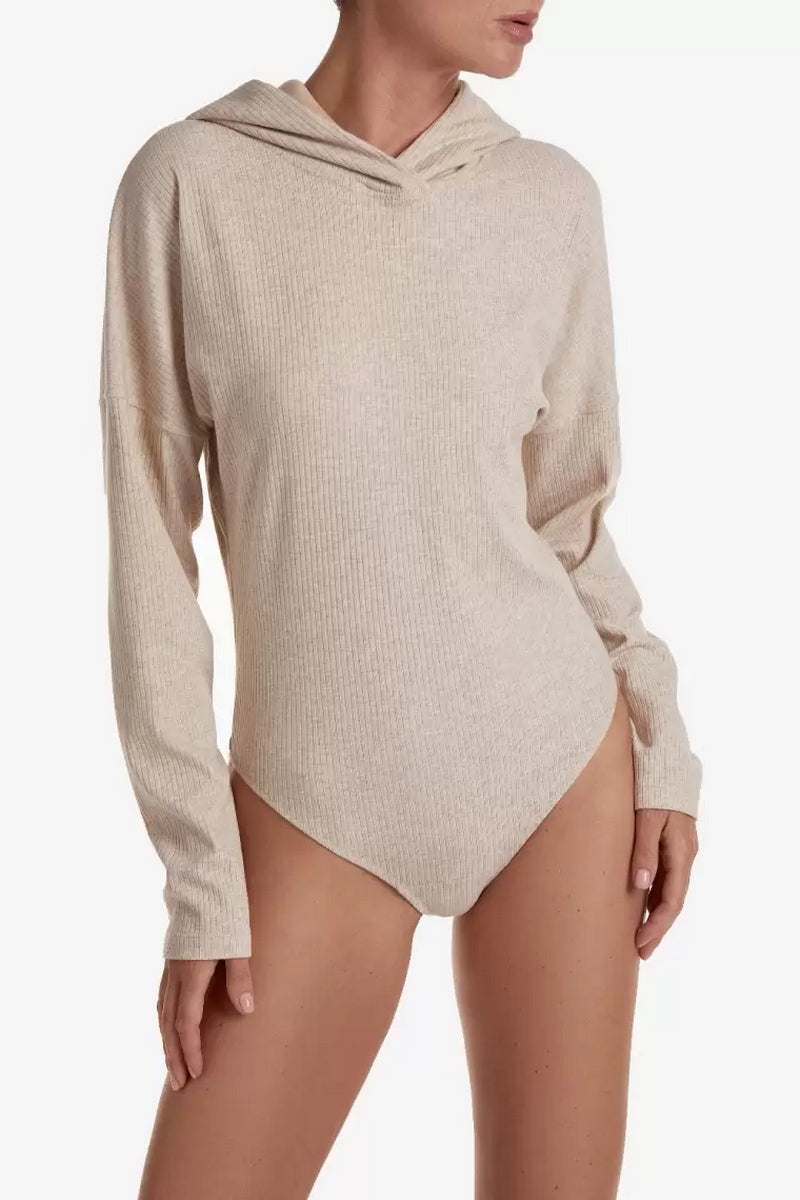 Боди-слип с капюшоном Гран-Віа БД 13 beige melange