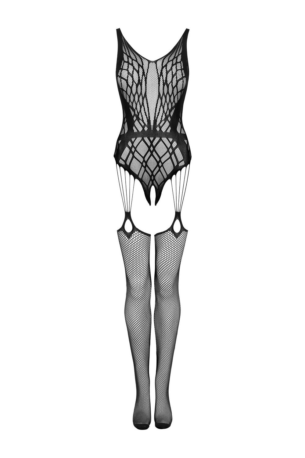 Бодистокинг с открытой спиной G324 black