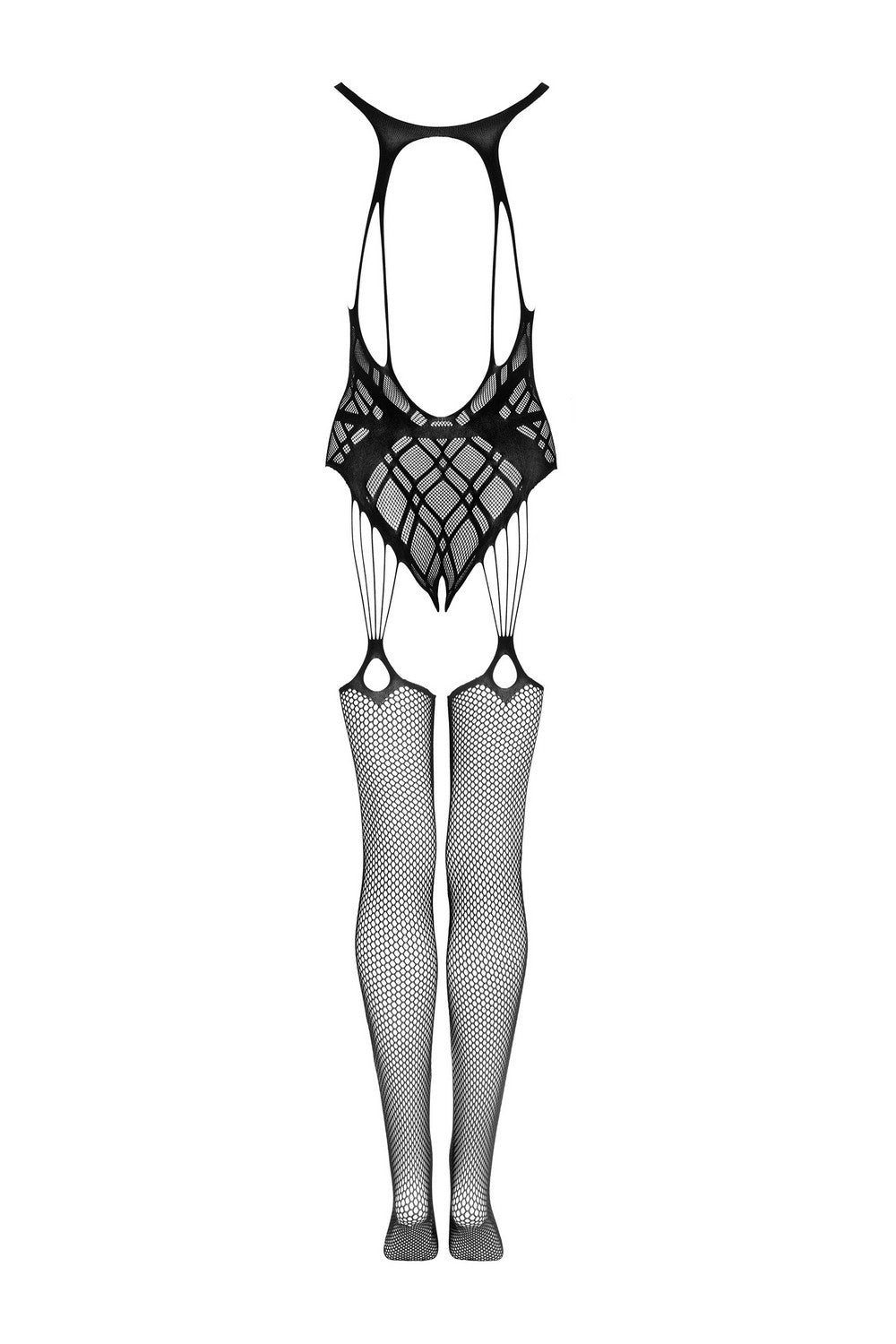 Бодистокинг с открытой спиной G324 black