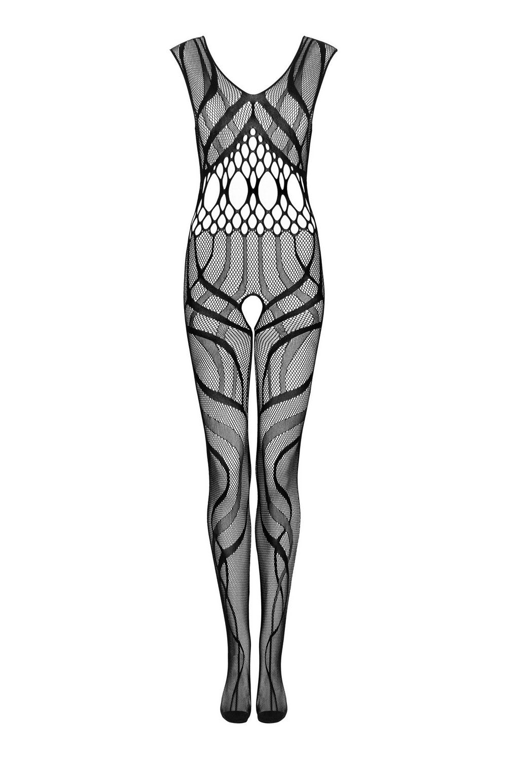 Ажурный бодистокинг с вырезами G328 black