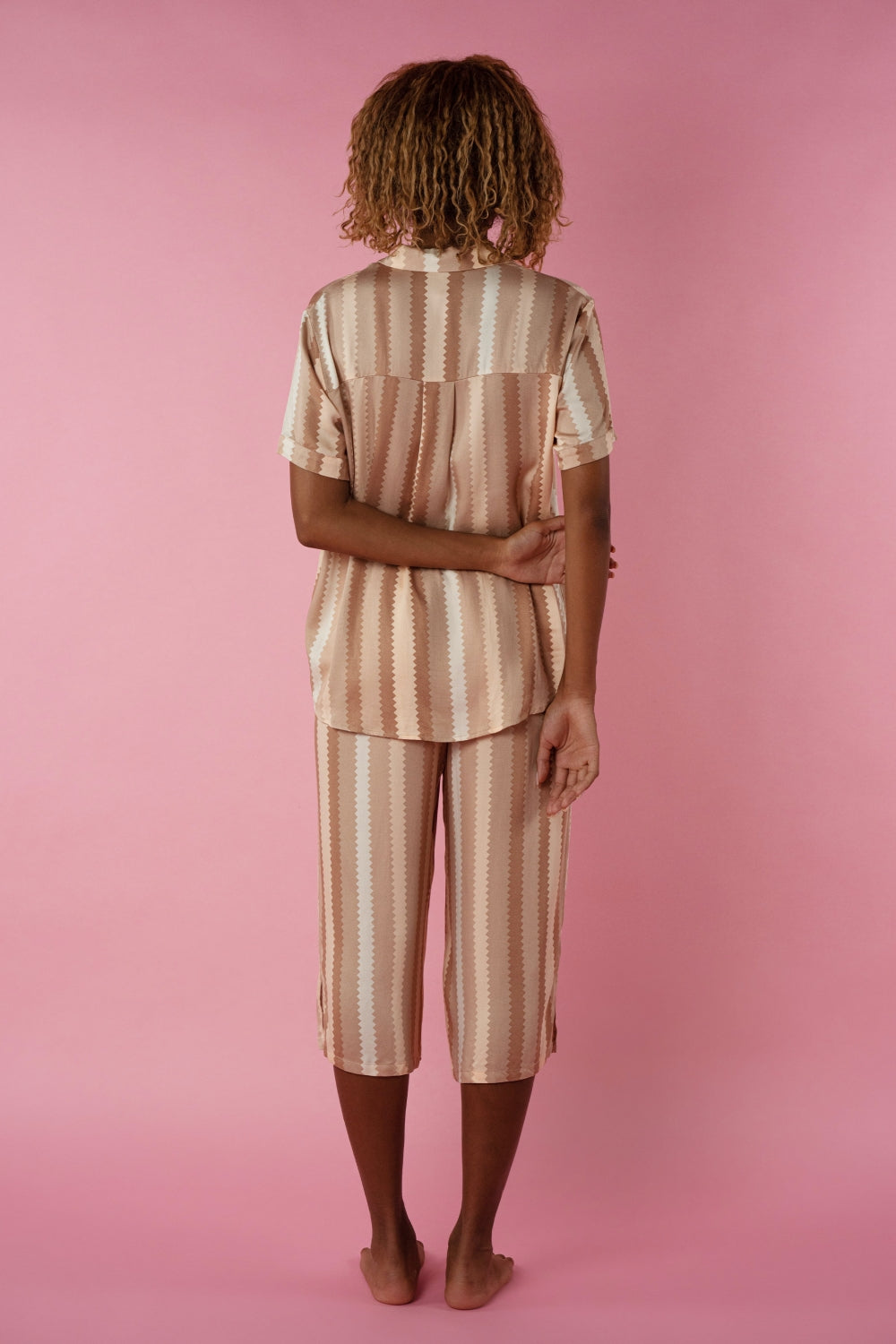 Укорочені штани з принтом HOM2212010 strip