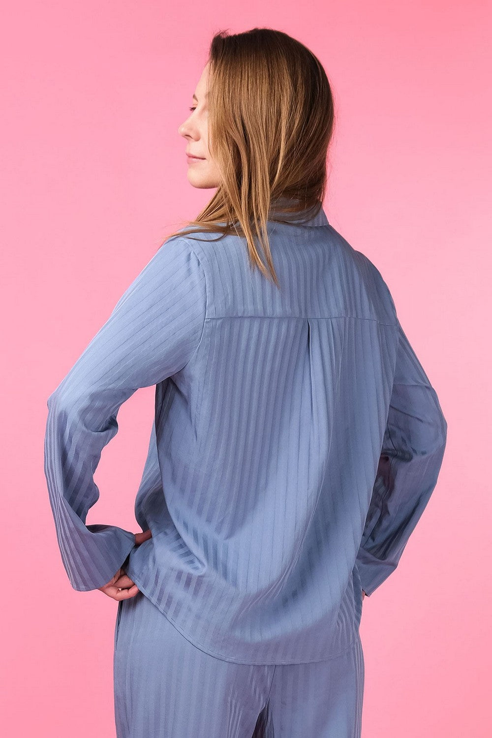 Пижамная рубашка на пуговицах HOM2215004 smoky gray