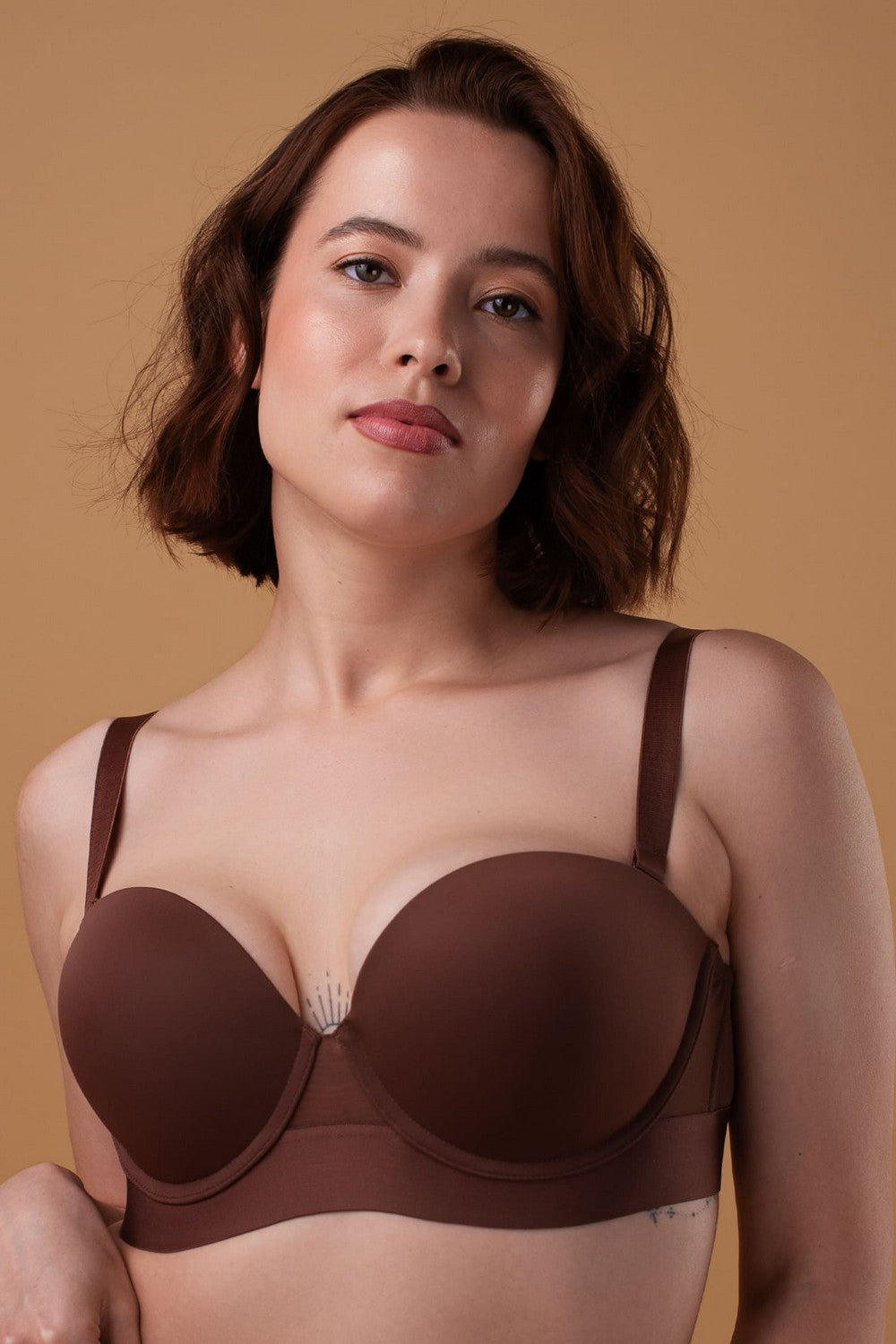 Бюстгальтер с плотными чашками SLZ22101021 brown