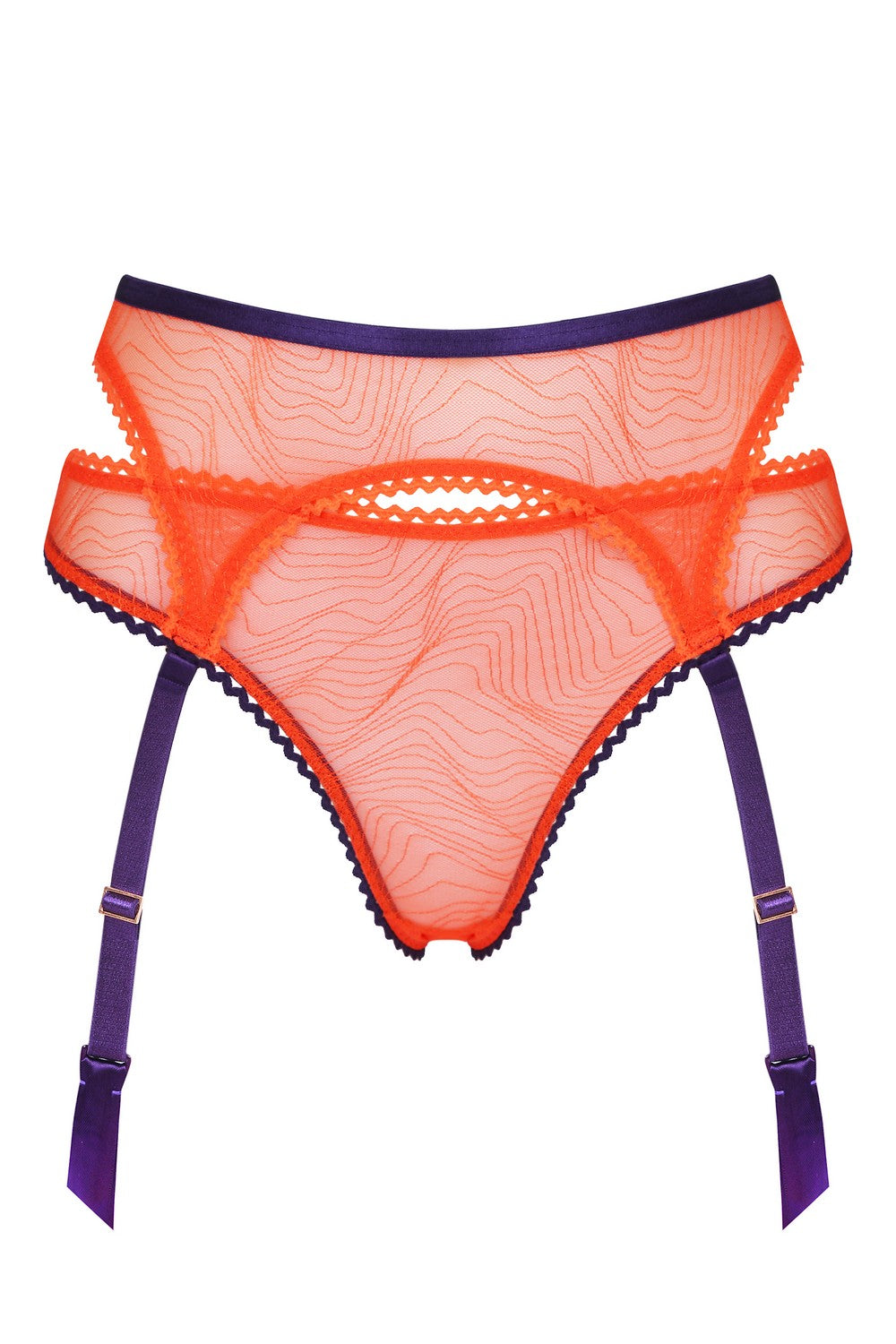 Трусики стринг с пажами SLZ22502102/102W almond