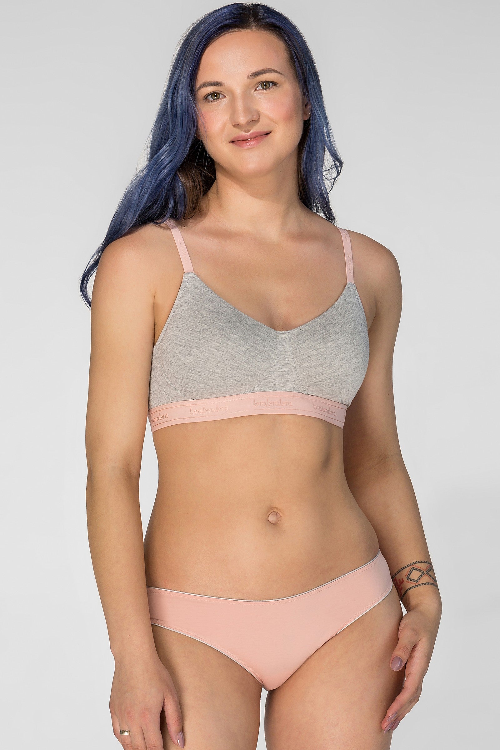 Хлопковый бюстгальтер без косточек SLZ23301034/034S gray