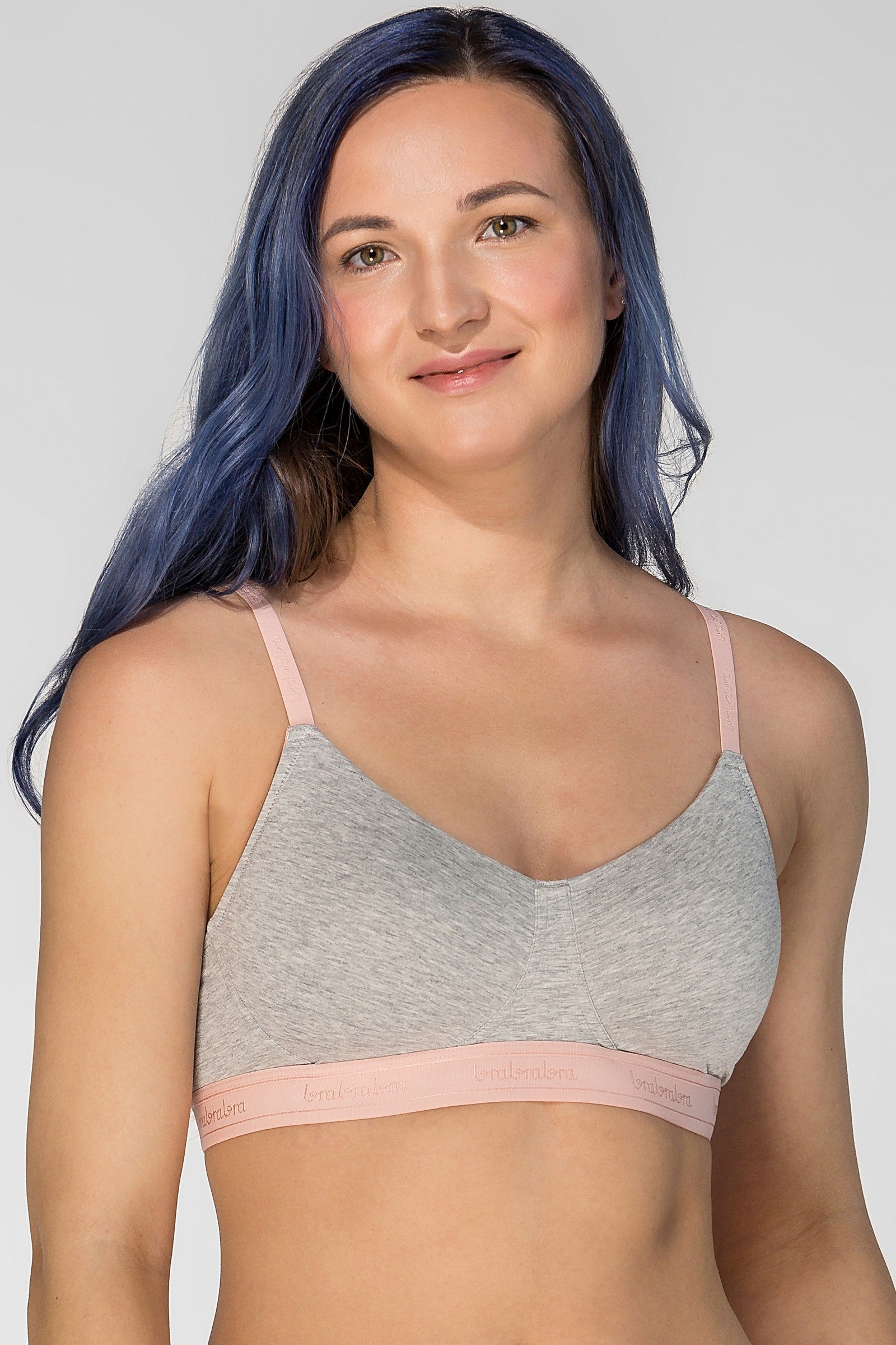 Хлопковый бюстгальтер без косточек SLZ23301034/034S gray