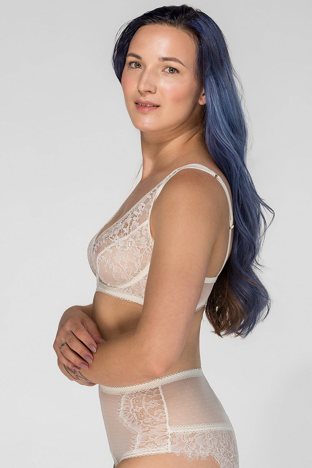 Кружевной бюстгальтер с косточками SLZ23401014 vanilla