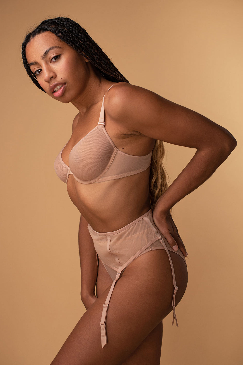 Пояс для чулок из микросетки SLZ23602006/006LC nude