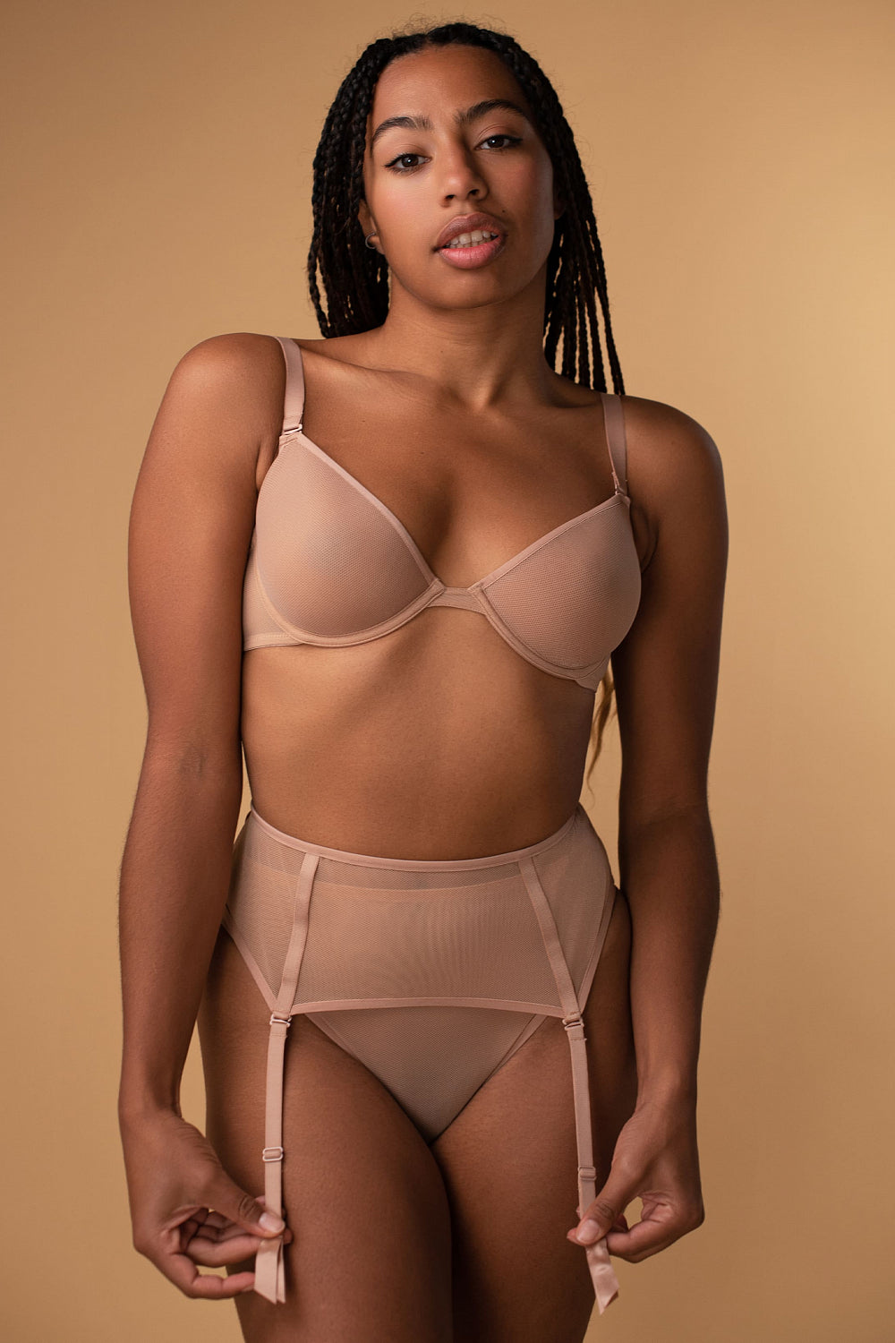 Пояс для чулок из микросетки SLZ23602006/006LC nude