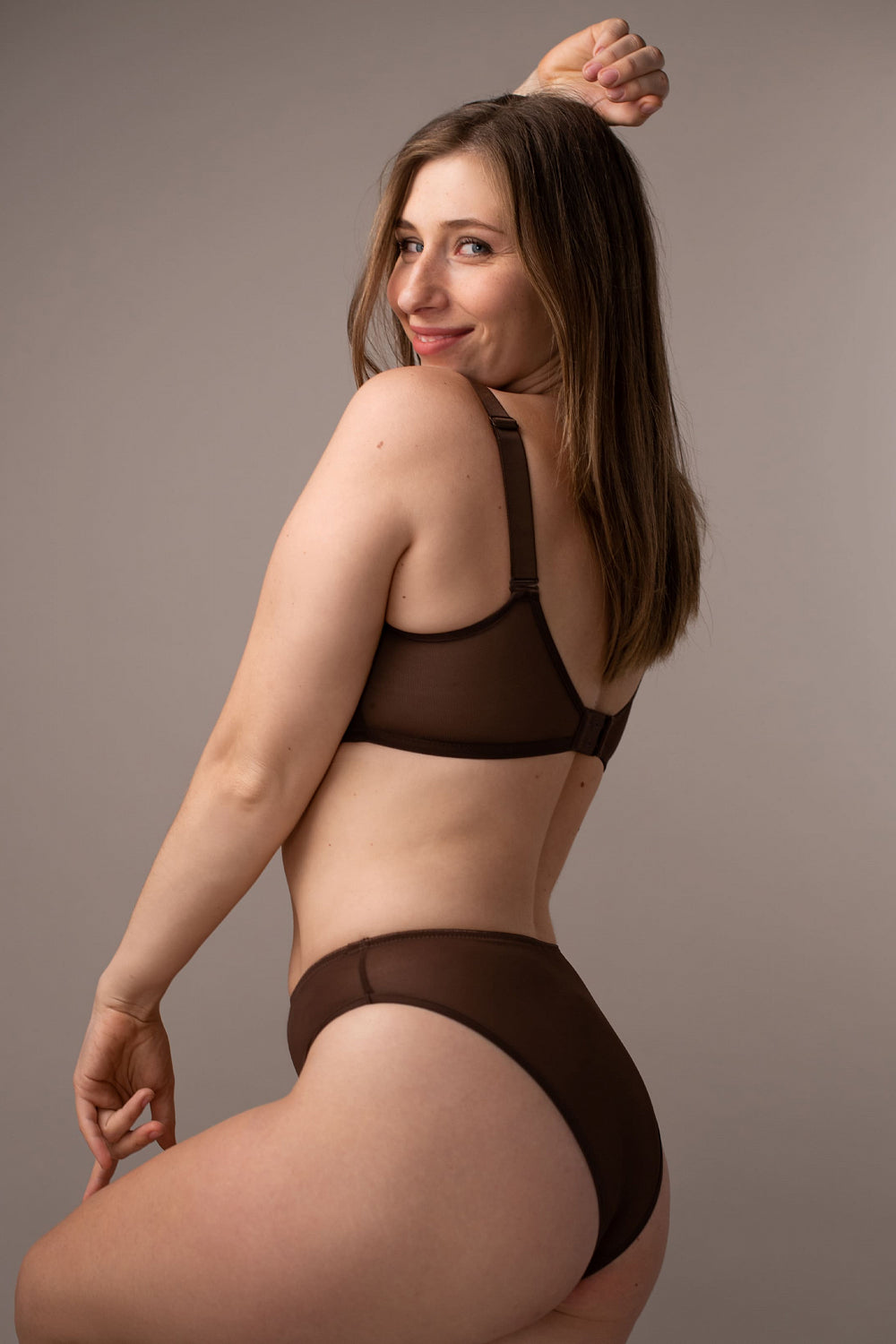 Трусики слип из микросетки SLZ23602121 mokka