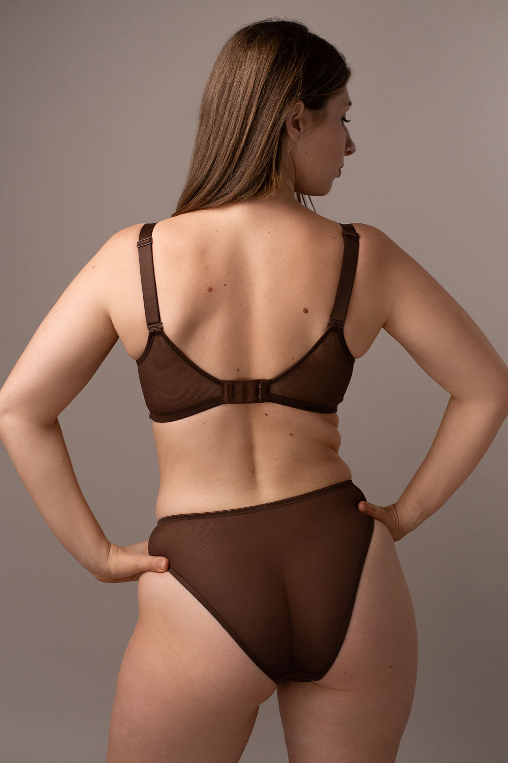 Трусики слип из микросетки SLZ23602121 mokka