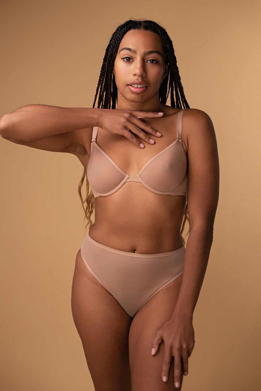 Трусики слип из микросетки SLZ23602121 nude