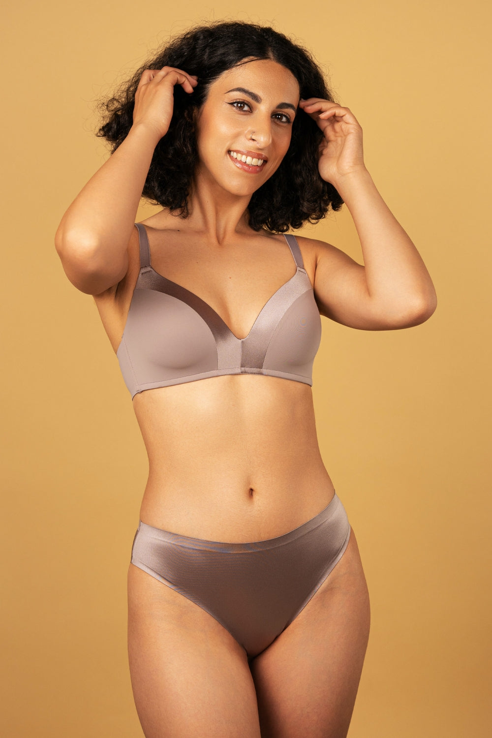 Формованный бюстгальтер из микрофибры SLZ24201215 gray purple