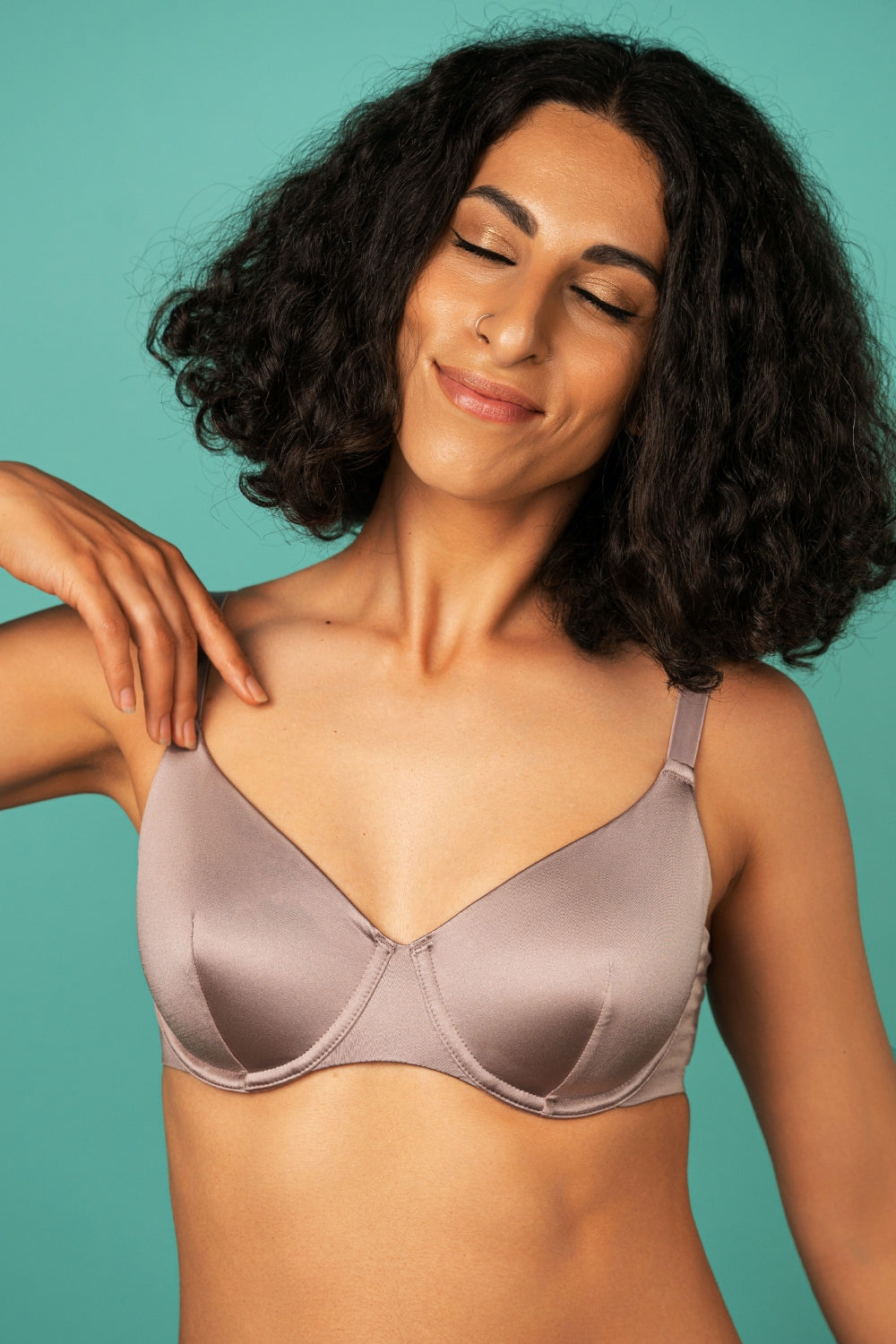 Мягкий бюстгальтер из микрофибры SLZ24201322 gray purple