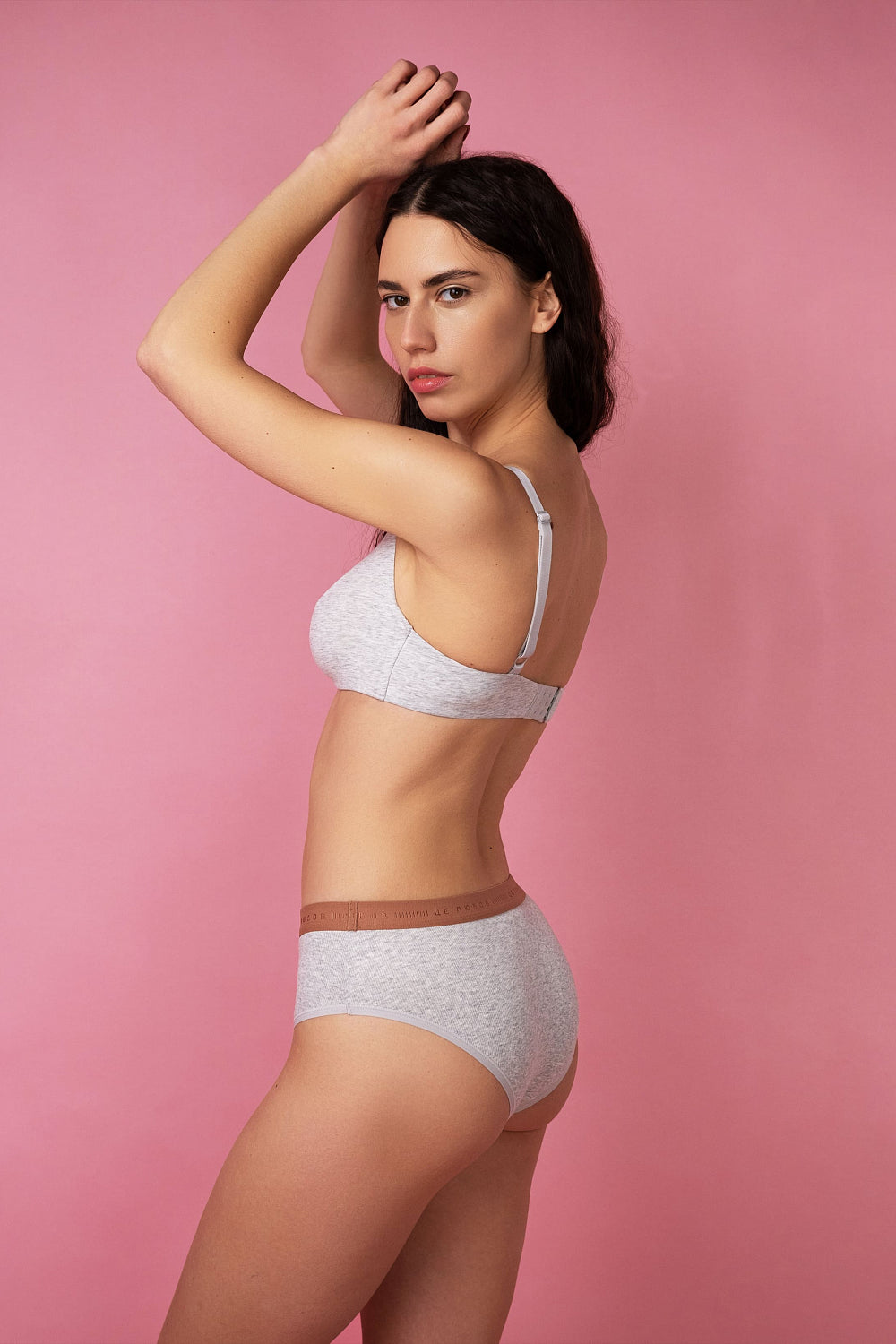 Хлопковый бра-топ SLZ24501081 gray melange