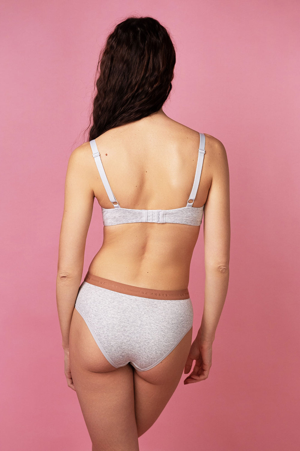 Хлопковый бра-топ SLZ24501081 gray melange