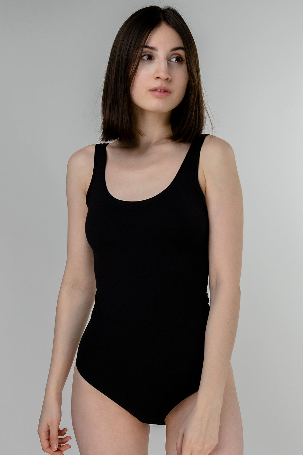 Хлопковое боди на широких бретелях SLZ24615001/001DE black