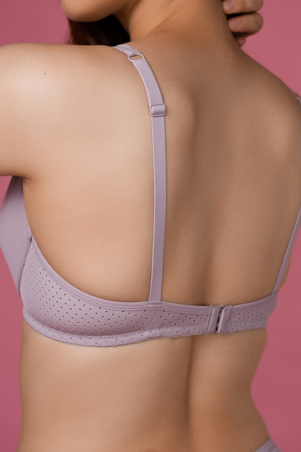 Полудублированный бюстгальтер из микросетки SLZ24701073 gray lilac