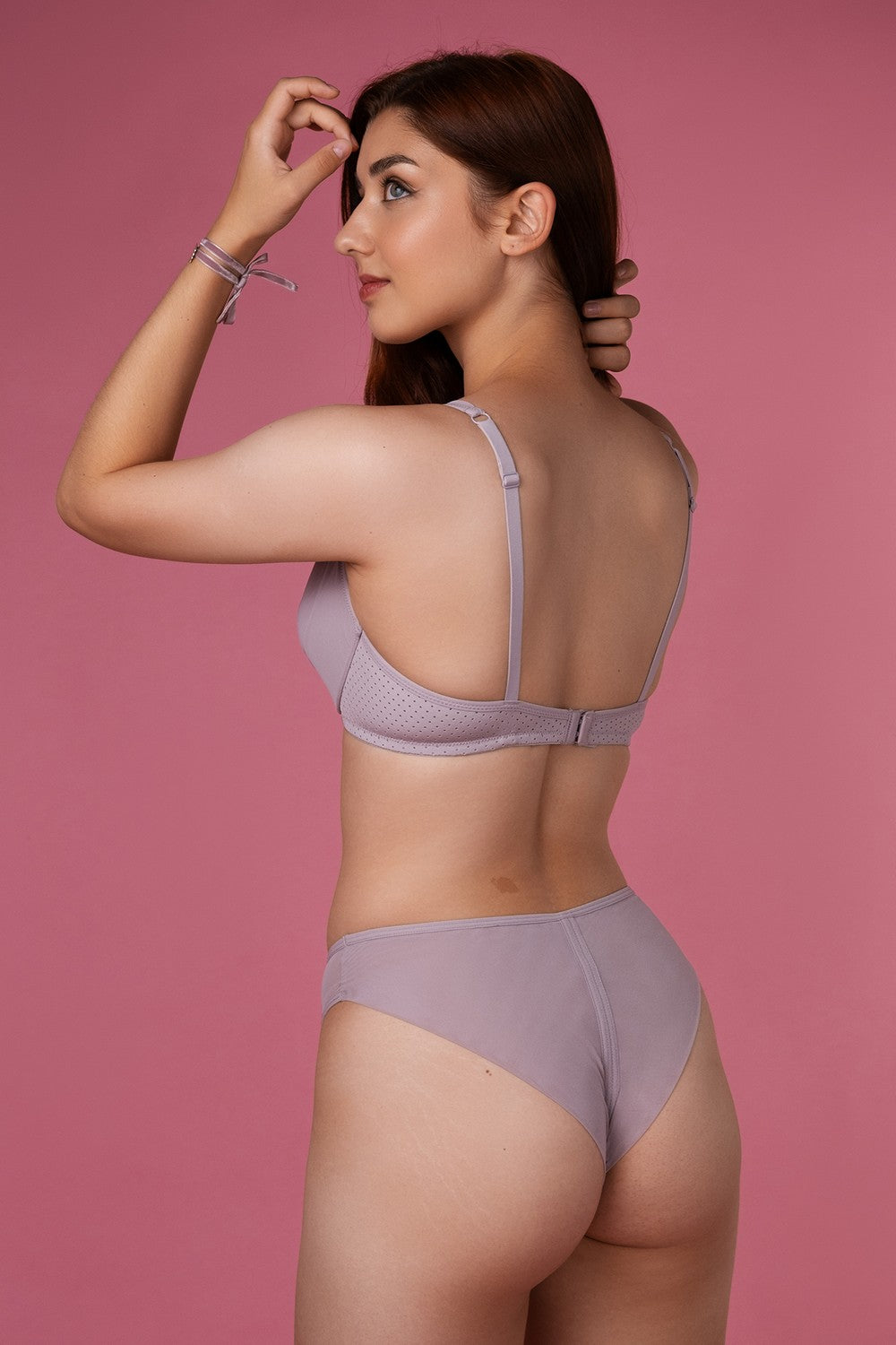 Трусики бразилиана из микросетки SLZ24702004 gray lilac