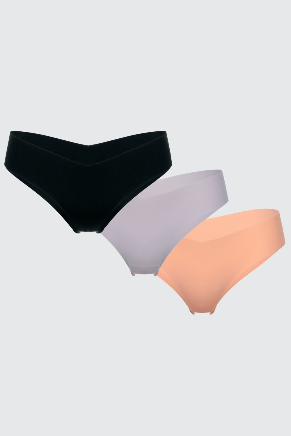 Бесшовные трусики бразилиана SLZ26702011 (3 шт.) black/grey/cream