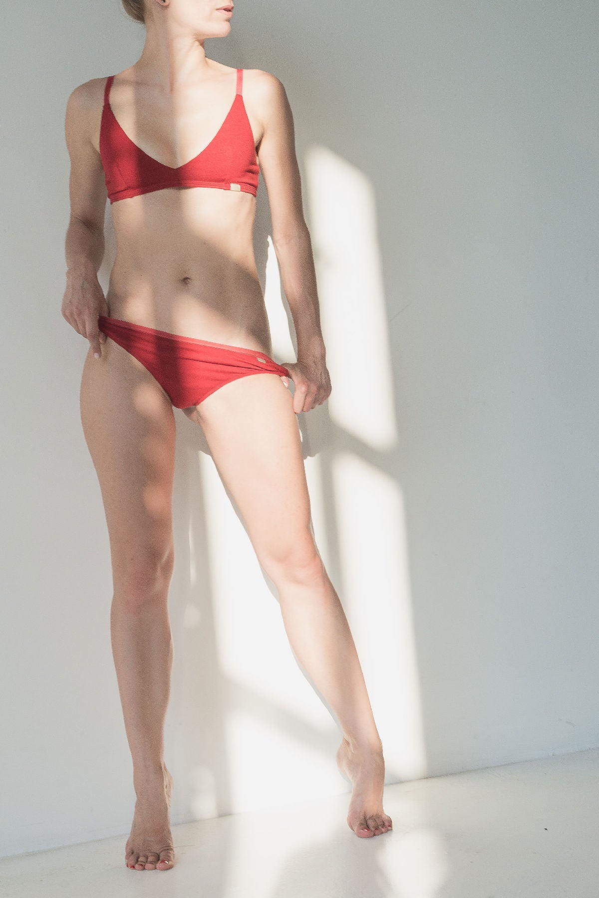 Бралет из органического хлопка bralet.02 dark red