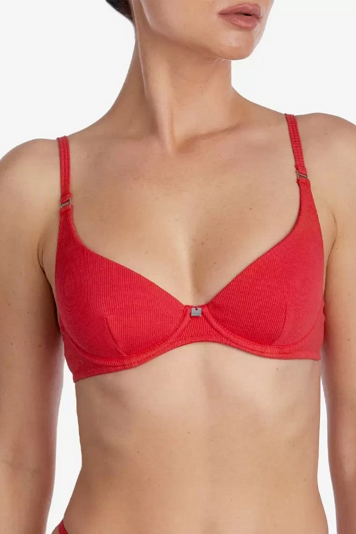 Бюстгальтер в рубчик Кастела БМ6 red